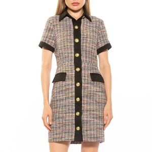 Alexia Admor Jenni Dress Black Multi Stripe